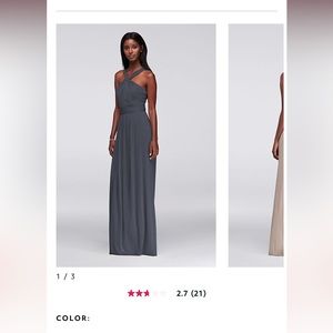 David’s Bridal Navy/Marine color bridesmaid dress size 14